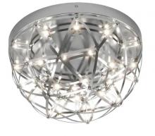 LED Lights FM-EL-HD2CR - 13 in. 1-Light Chrome Modern LED Flush Mount Ceiling Light