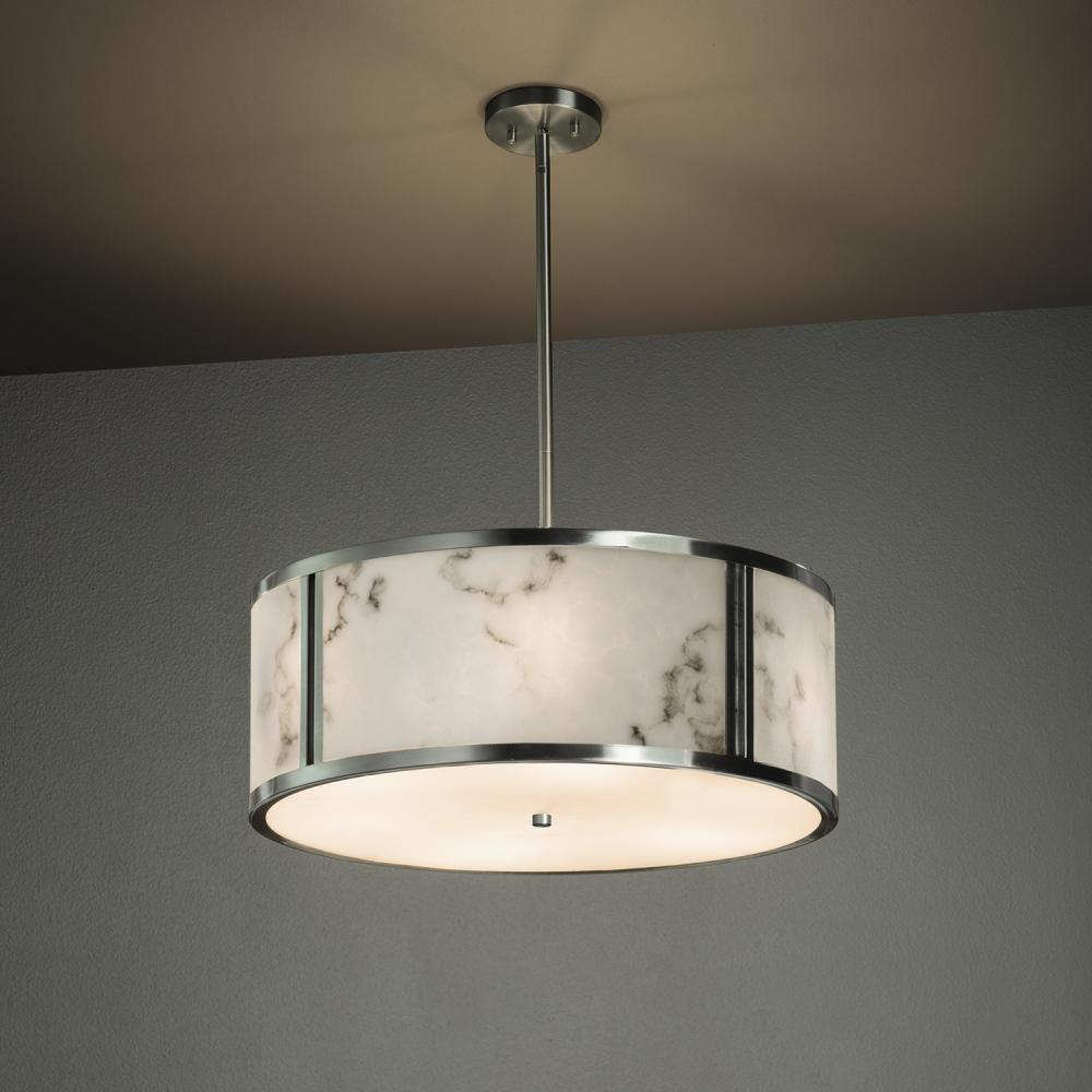 Justice Design LumenAria Tribeca 48 Drum Pendant - Matte Black - FAL-9547-MBLK