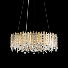  MX8343N-301S - Chatter 12 Light 120V Pendant in Gold Mirror with Clear Crystals from Swarovski