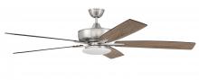 Craftmade S112BNK5-60DWGWN - 60" Super Pro 112 in Brushed Polished Nickel w/ Driftwood/Grey Walnut Blades