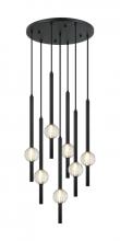 Matteo Lighting C68907MB - 7 LT 17.7" "Windchimer" Matte Black Multi-Pendant