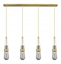  124-452-1P-BB-G452-4SM - Milan - 4 Light - 48 inch - Brushed Brass - Linear Pendant