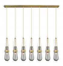  127-452-1P-BB-G452-4SM - Milan - 7 Light - 48 inch - Brushed Brass - Linear Pendant