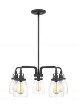 Generation Lighting 3114505-112 - Belton transitional 5-light indoor dimmable ceiling chandelier pendant light in midnight black finis