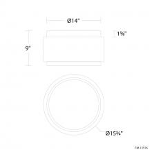  FM-12516-30-AB - Preston Flush Mount Light