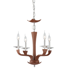  22805-027 - Pella, 4Lt Chandelier, Chrome/Brn