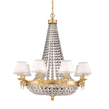  23104-013 - Pietra, 12Lt Chandelier, Gold