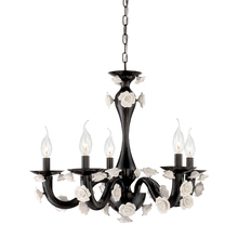  25572-025 - Martina, 5Lt Chandelier, Black/White