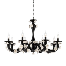  25573-022 - Martina, 8Lt Chandelier, Black/White