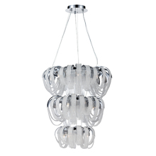  26597-010 - Sage, 17Lt Chandelier, Chrome/Clear