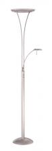 Kendal TC4088-SN - MILLENIUM series 72 in. Satin Nickel LED Torchiere Floor Lamp with Reading Light