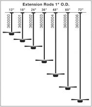  360001BAB - Fan Down Rod 18 Inch