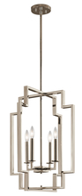  43965PN - Downtown Deco Large 4 Light Foyer Pendant PN