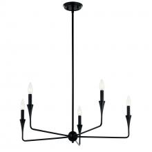 Kichler 52689BK - Alvaro 30 Inch 5 Light Chandelier in Black