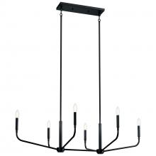 Kichler 52721BK - Madden 45 Inch 6 Light Linear Chandelier in Black