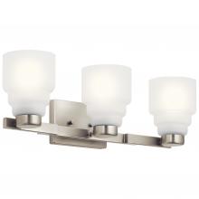 Kichler 55012NI - Vionnet 24" 3 Light Vanity Light with Satin Etched Glass in Brushed Nickel