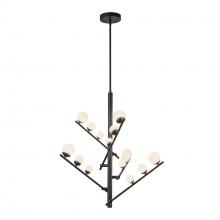 Kuzco Lighting Inc CH55530-BK/OP - Juniper 5 Head Black/Opal Glass LED Chandelier