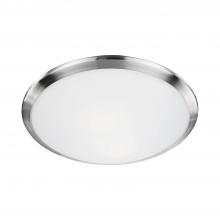  51562BN - Malta 15-in Brushed Nickel 2 Lights Flush Mount