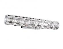 Kuzco Lighting Inc WS7824 - Cylinder Shaped LED Wall Sconce with Exquisite Diamond Cut Clear Crystals