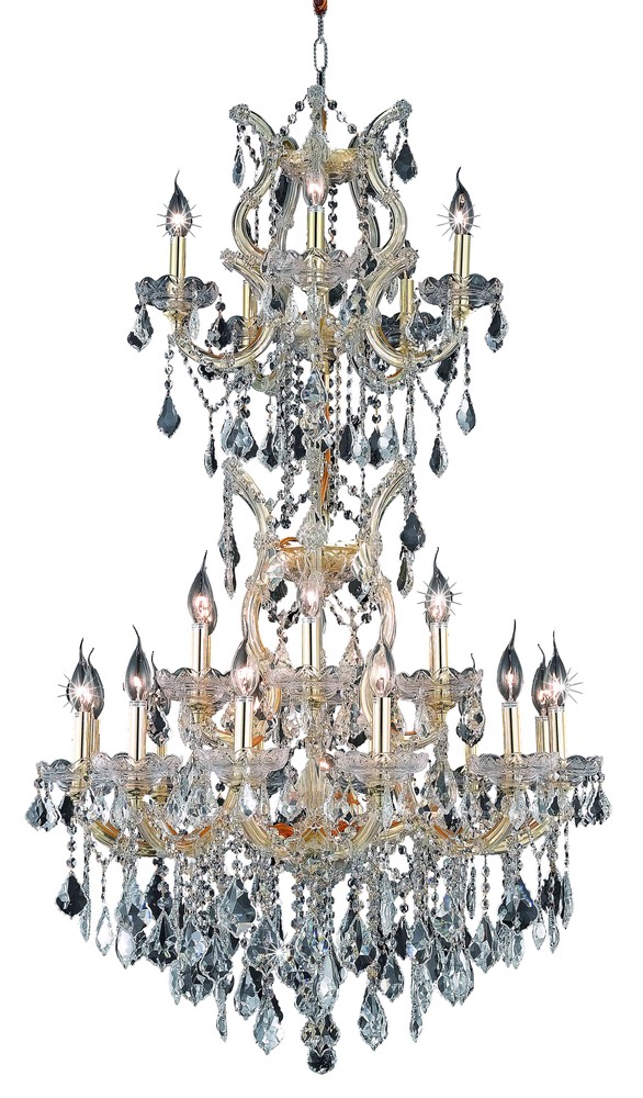 Maria Theresa 25 light Gold Chandelier Clear Swarovski® Elements Crystal