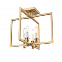  DVP37111BR - Carisbrooke 15" Semi-flush, Brass