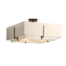 Hubbardton Forge - Canada 126513-SKT-14-SF2012-SA2401 - Exos Square Large Double Shade Semi-Flush