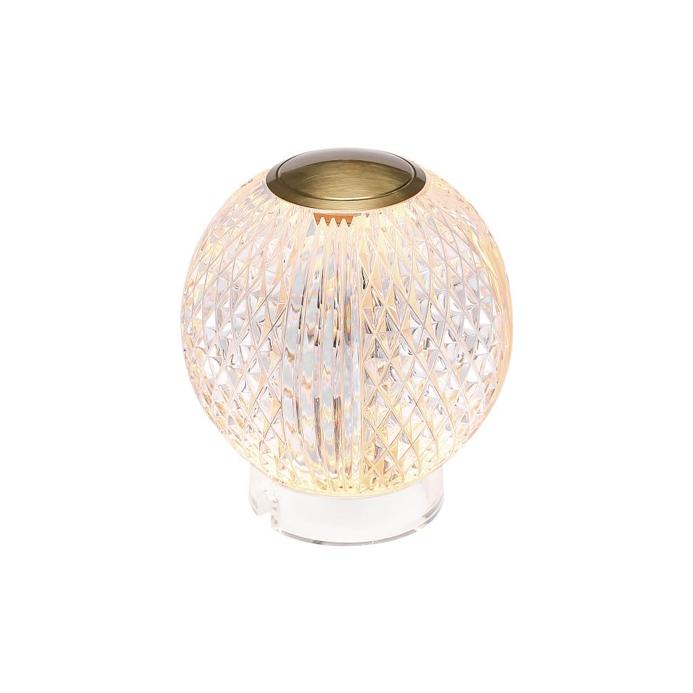 Marni Rechargeable LED Battery Powered Table Lamp in Natural Brass