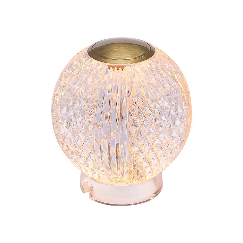 Marni Rechargeable LED Battery Powered Table Lamp in Natural Brass