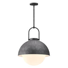 Alora Lighting PD507216SLOP - Harper 16-in Steel Shade/Opal Matte Glass 1 Light Pendant