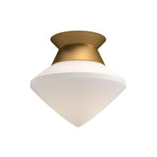  FM537508AGOP - Nora 8-in Aged Gold/Opal Matte Glass 1 Light Flush Mount