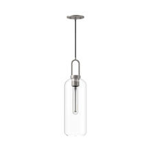  PD401606BNCL - Soji 6-in Brushed Nickel/Clear Glass 1 Light Pendant