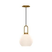  PD601608AGOP - Soji 8-in Aged Gold/Opal Matte Glass 1 Light Pendant