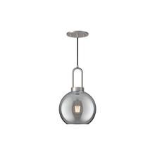  PD601608BNSM - Soji 8-in Brushed Nickel/Smoked Solid Glass 1 Light Pendant