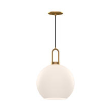  PD601710AGOP - Soji 10-in Aged Gold/Opal Matte Glass 1 Light Pendant