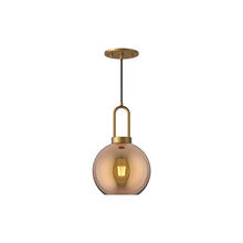  PD601608AGCP - Soji 8-in Aged Gold/Copper Glass 1 Light Pendant