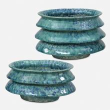  18147 - Uttermost ZigZag Blue Green Bowls Set/2